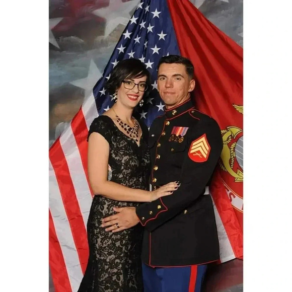 Royal Queen Collection Black Lace Overlay Trumpet Ball Gown 8 - Picture 1 of 9